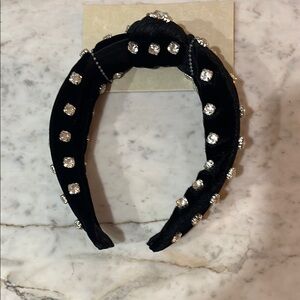 Black Rhinestone Embellished Headband